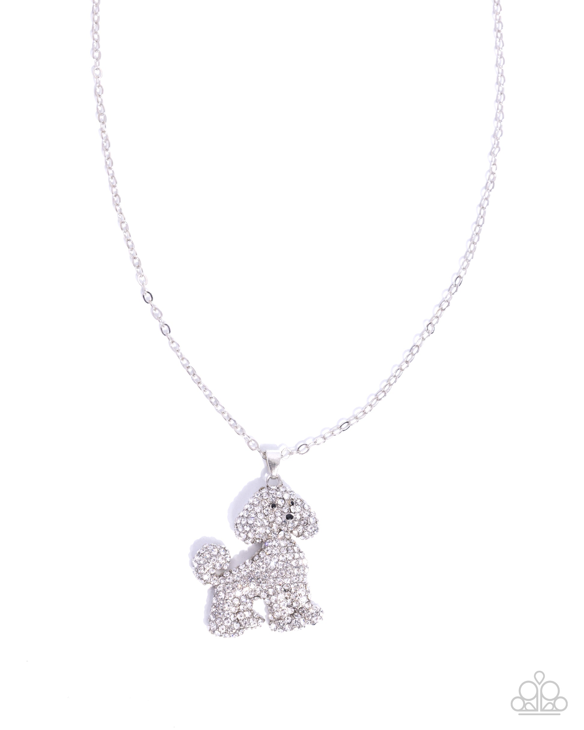 Particular Poodle - white - Paparazzi necklace