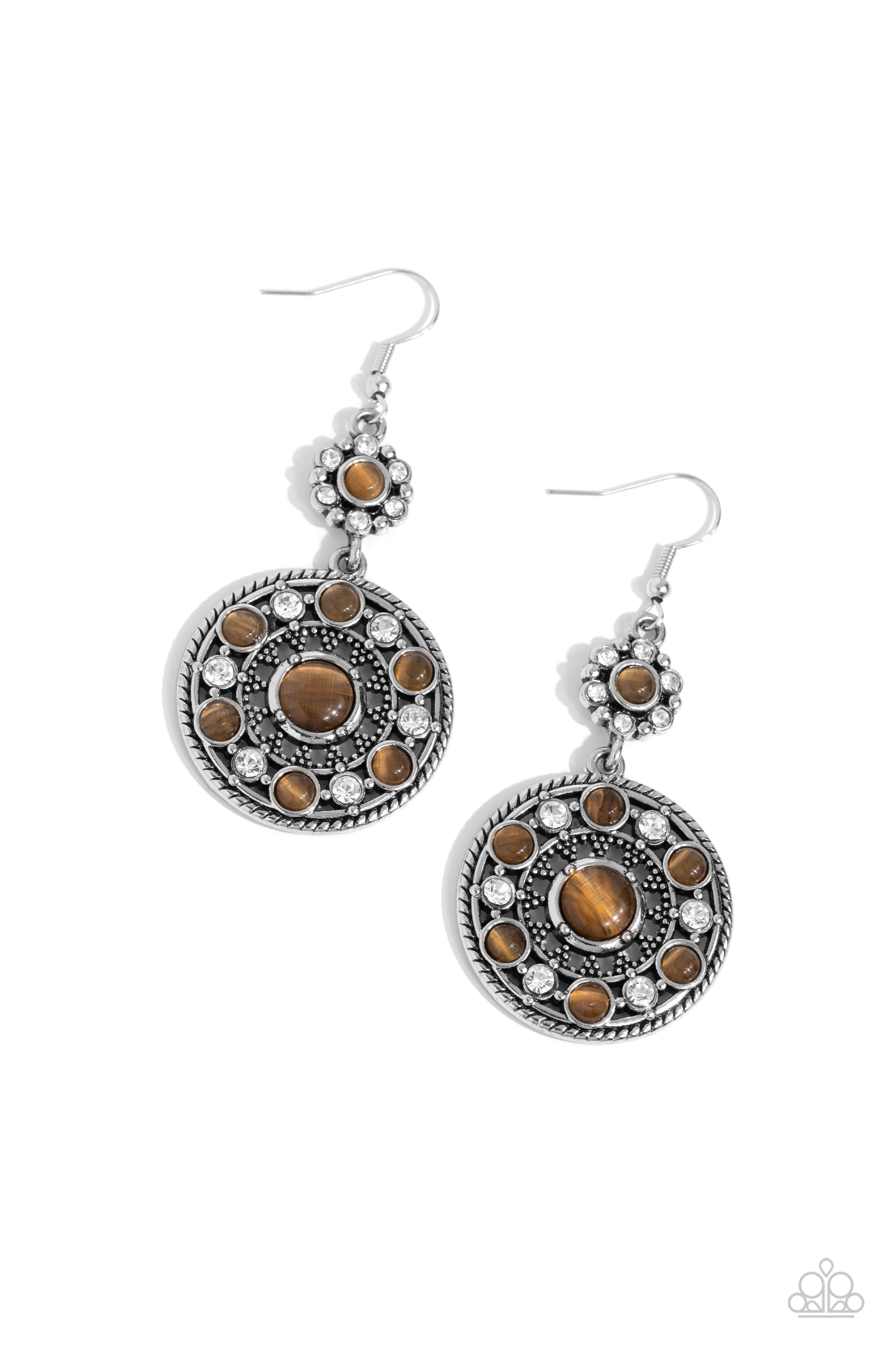 Party at My PALACE - brown - Paparazzi earrings