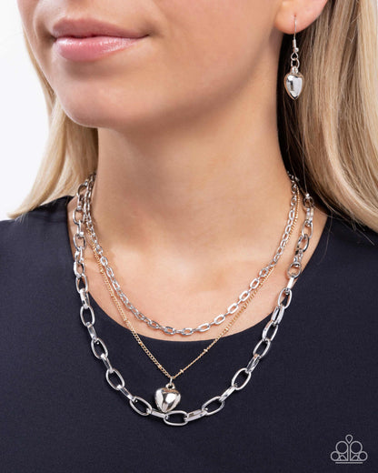 Passionate Place - silver - Paparazzi necklace