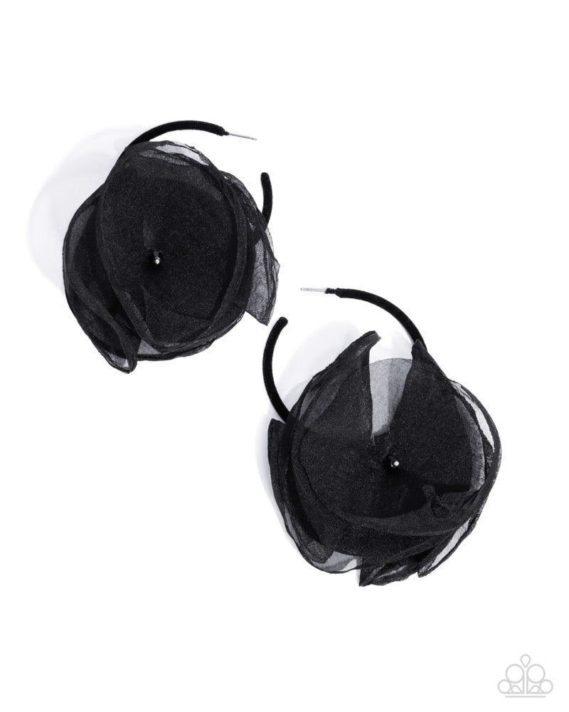 Passionate Promenade - black - Paparazzi earrings