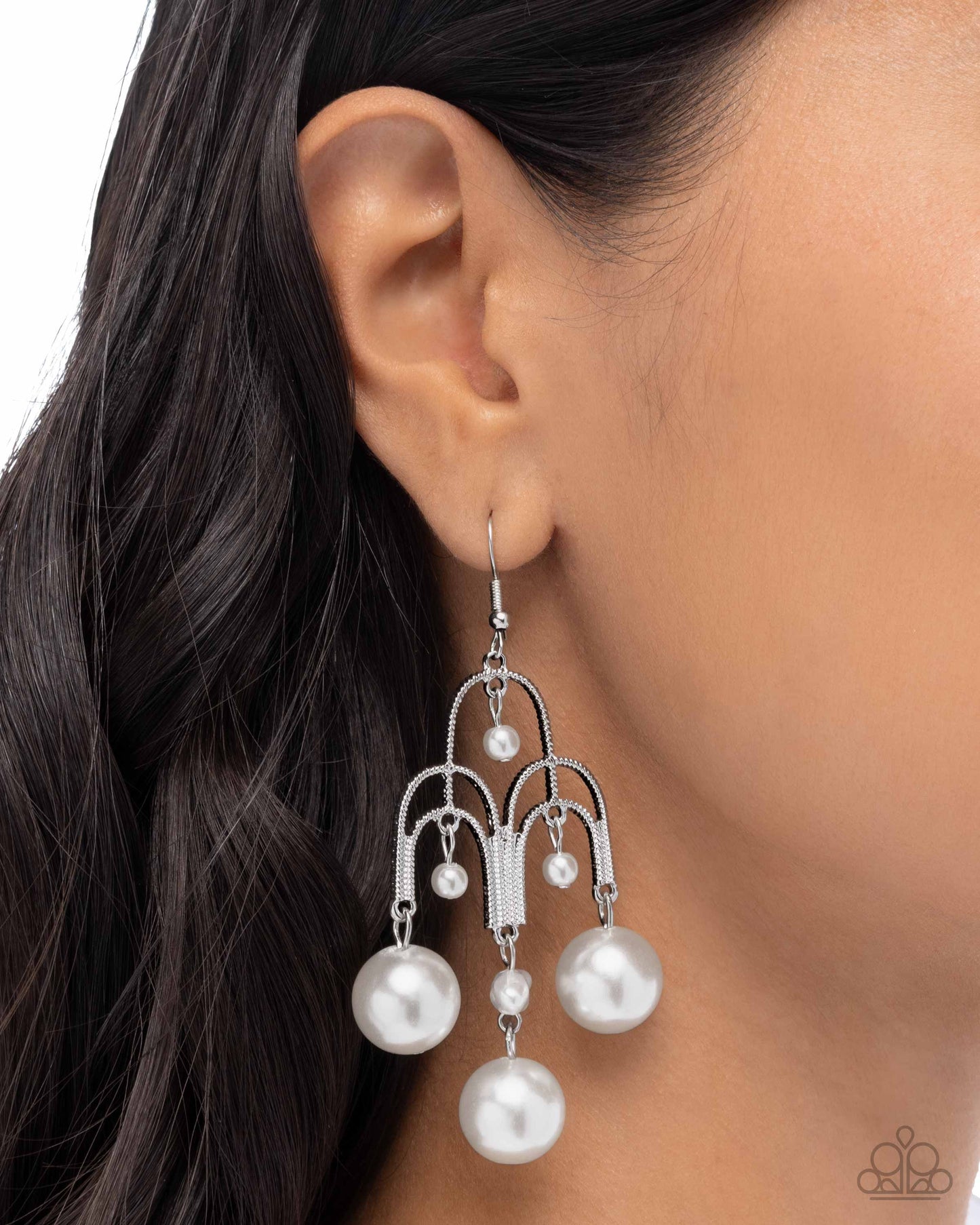 Patient Pearls - white - Paparazzi earrings