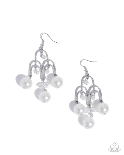 Patient Pearls - white - Paparazzi earrings