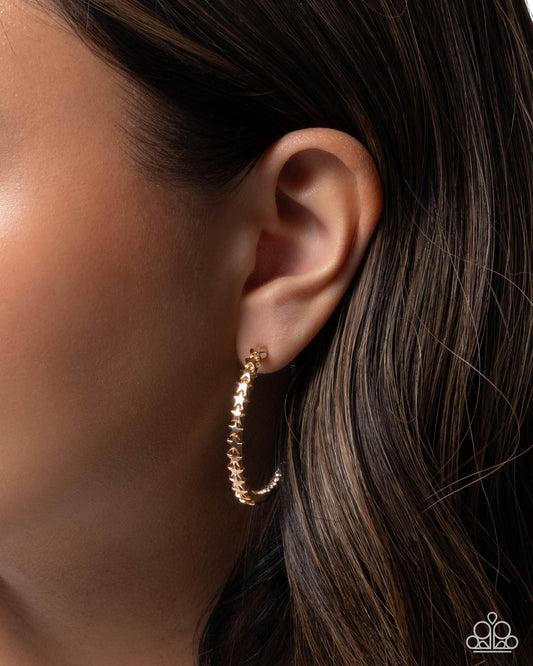 Patriotic Passage - gold - Paparazzi earrings