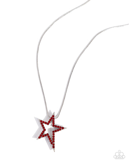 Patriotic Passion - red - Paparazzi necklace