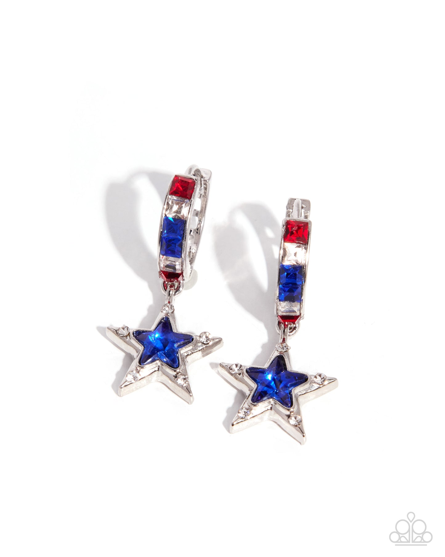 Patriotic Pizzazz - blue - Paparazzi earrings