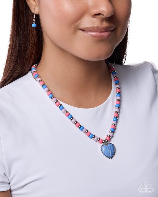Peaceful Pattern - blue - Paparazzi necklace