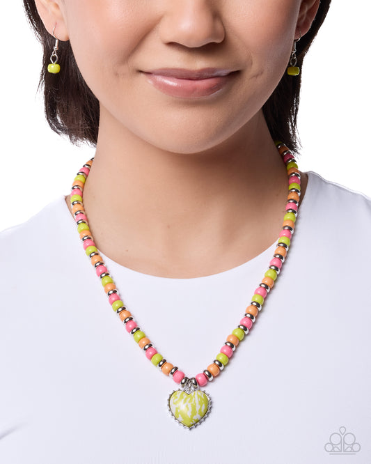 Peaceful Pattern - green - Paparazzi necklace