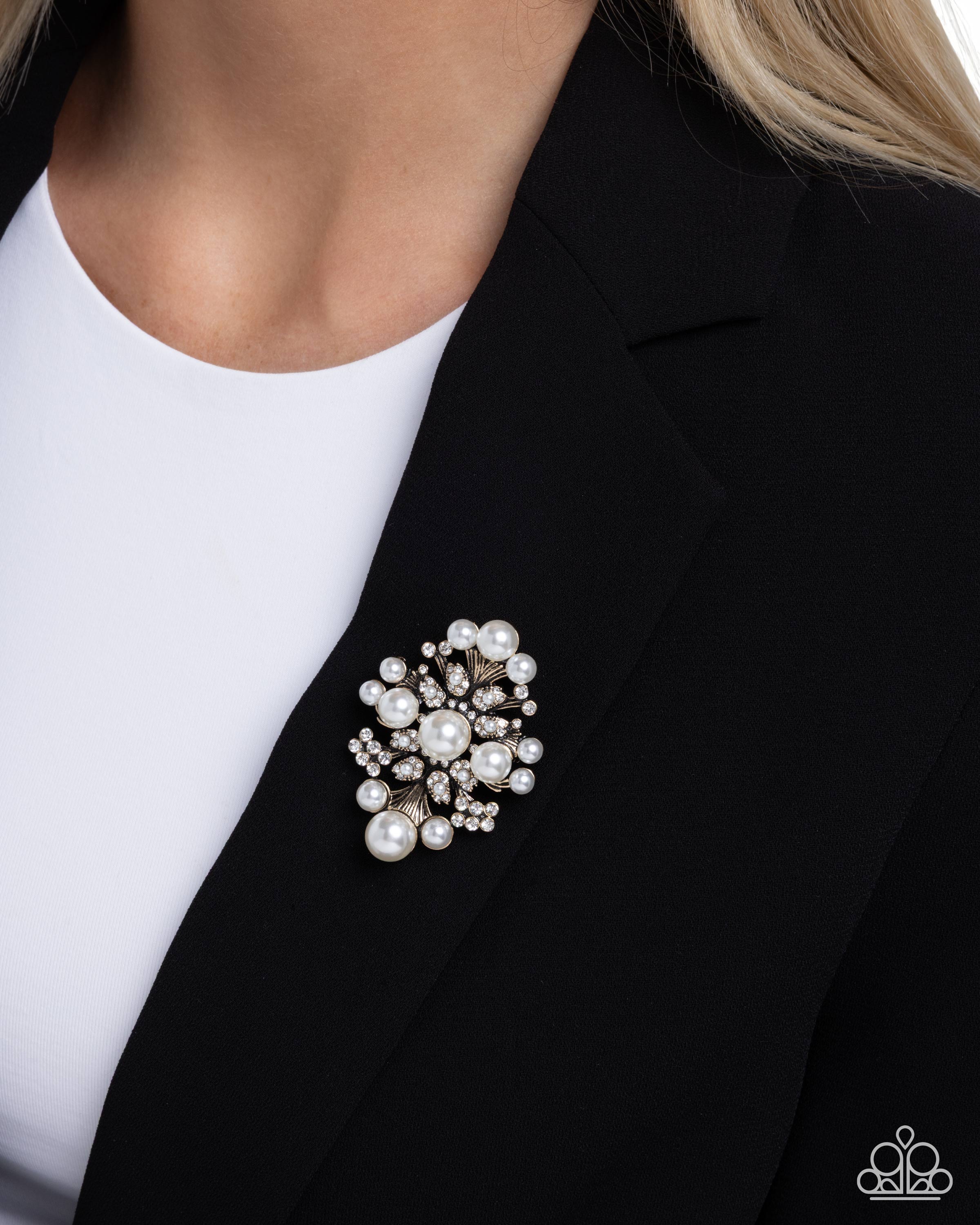 Peaceful Polish - gold - Paparazzi brooch – JewelryBlingThing