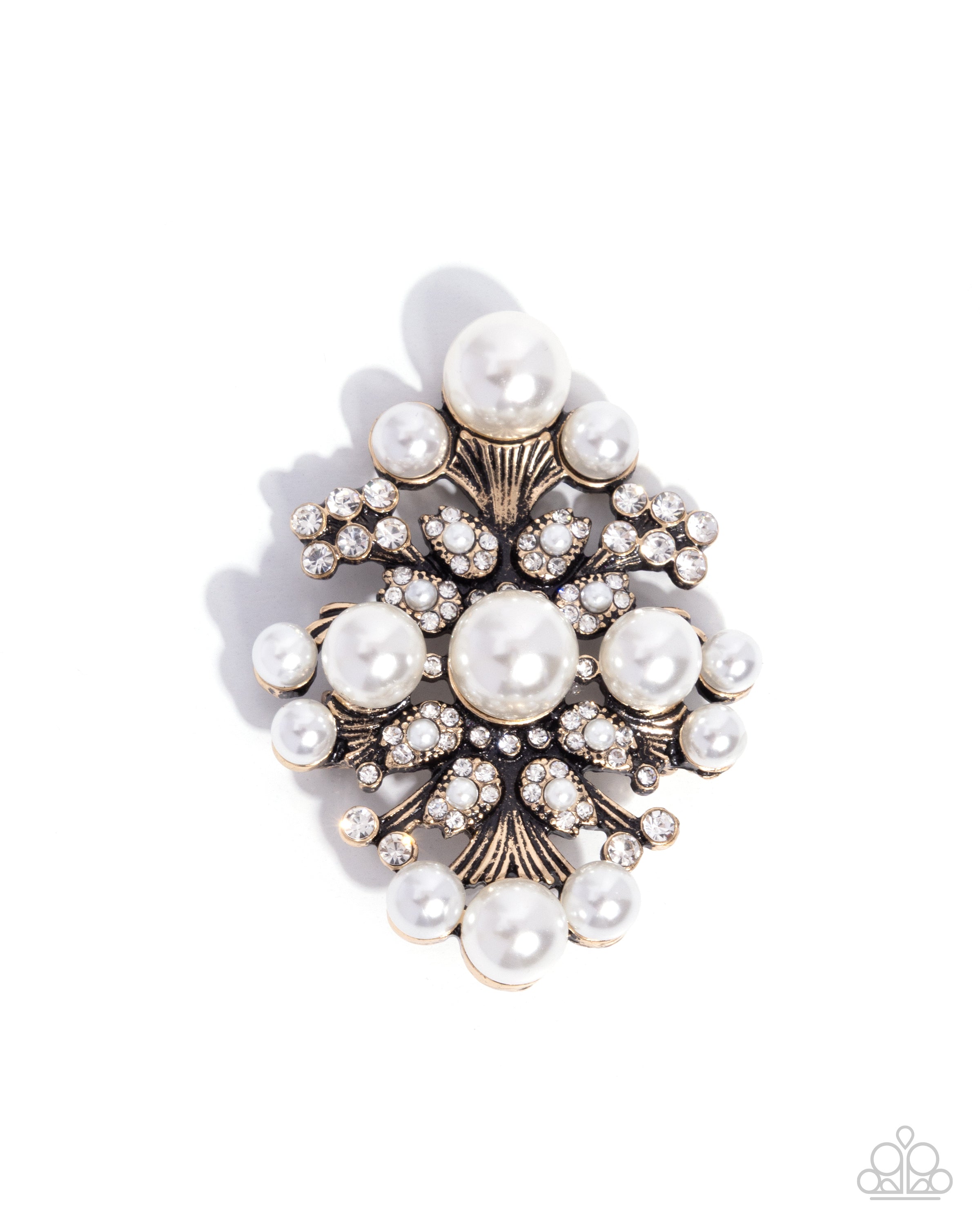 Peaceful Polish - gold - Paparazzi brooch – JewelryBlingThing