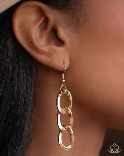 Peak of Pizzazz - gold - Paparazzi necklace