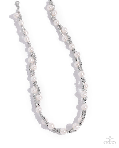Pearl Pace - white - Paparazzi necklace