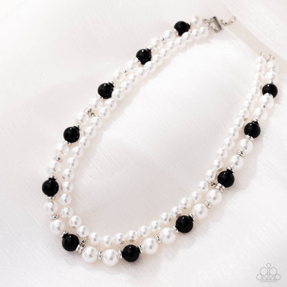 Pearl Pageantry - black - Paparazzi necklace