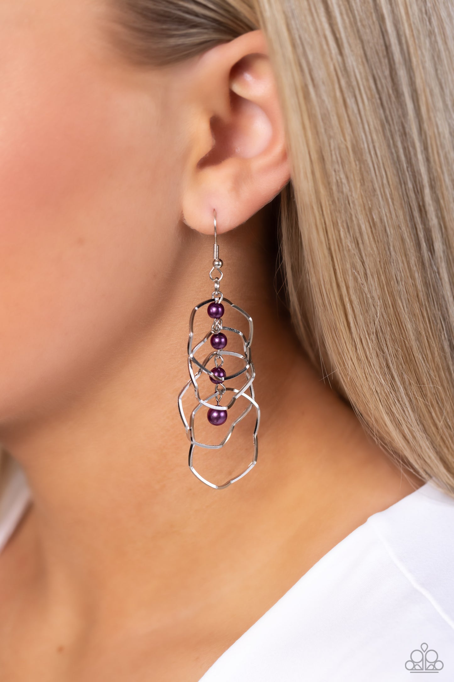 Pearl Palooza - purple - Paparazzi earrings