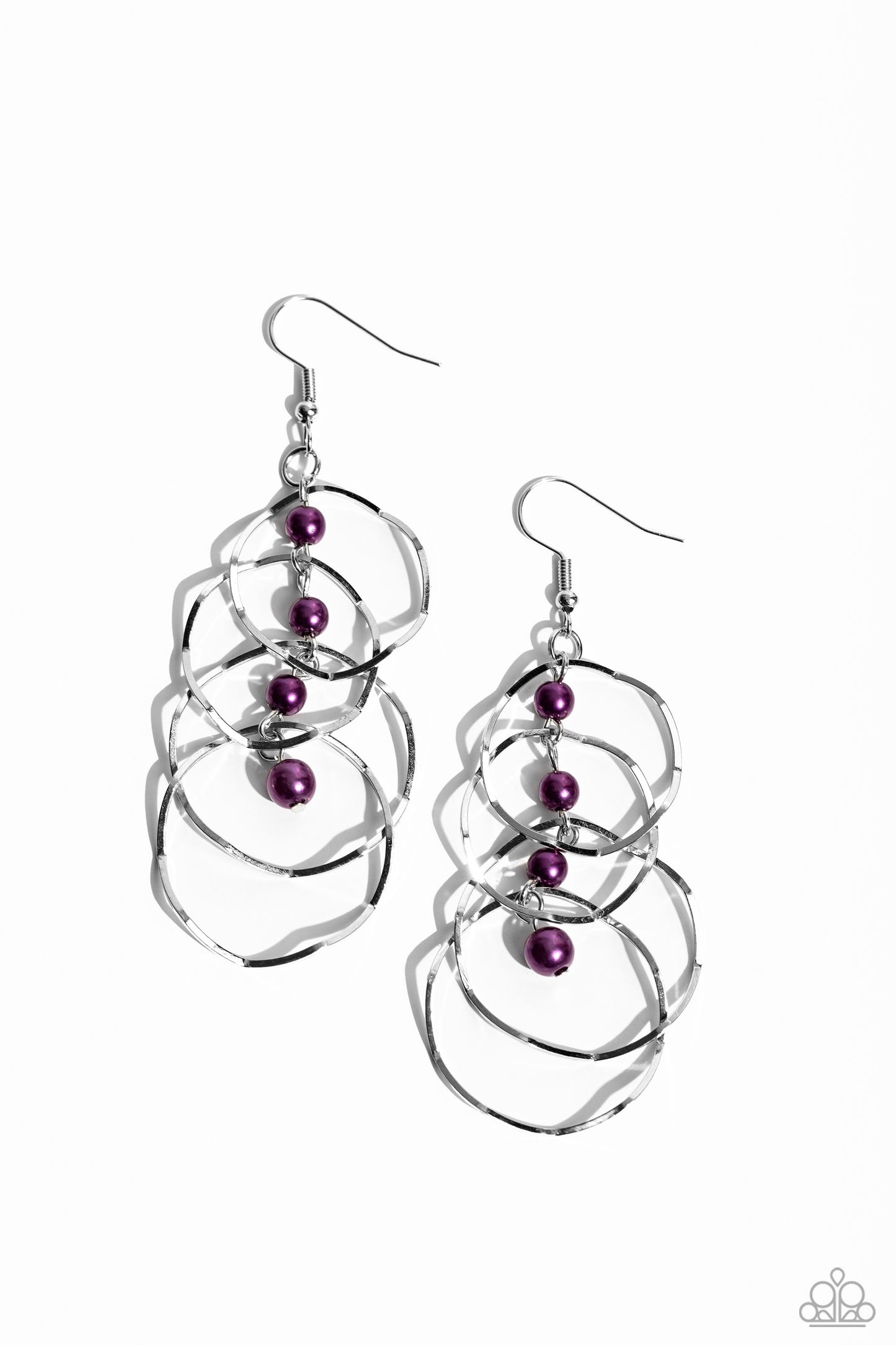 Pearl Palooza - purple - Paparazzi earrings