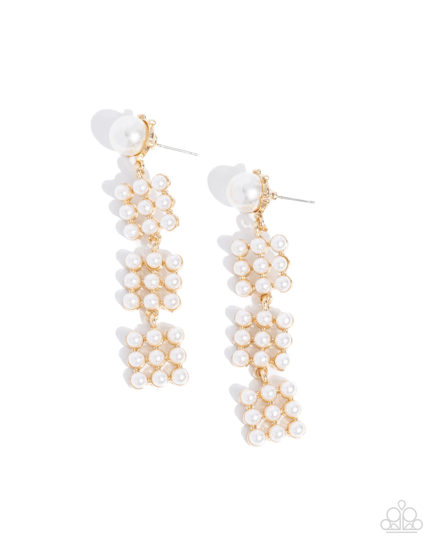 Pearl Pastime - gold - Paparazzi earrings