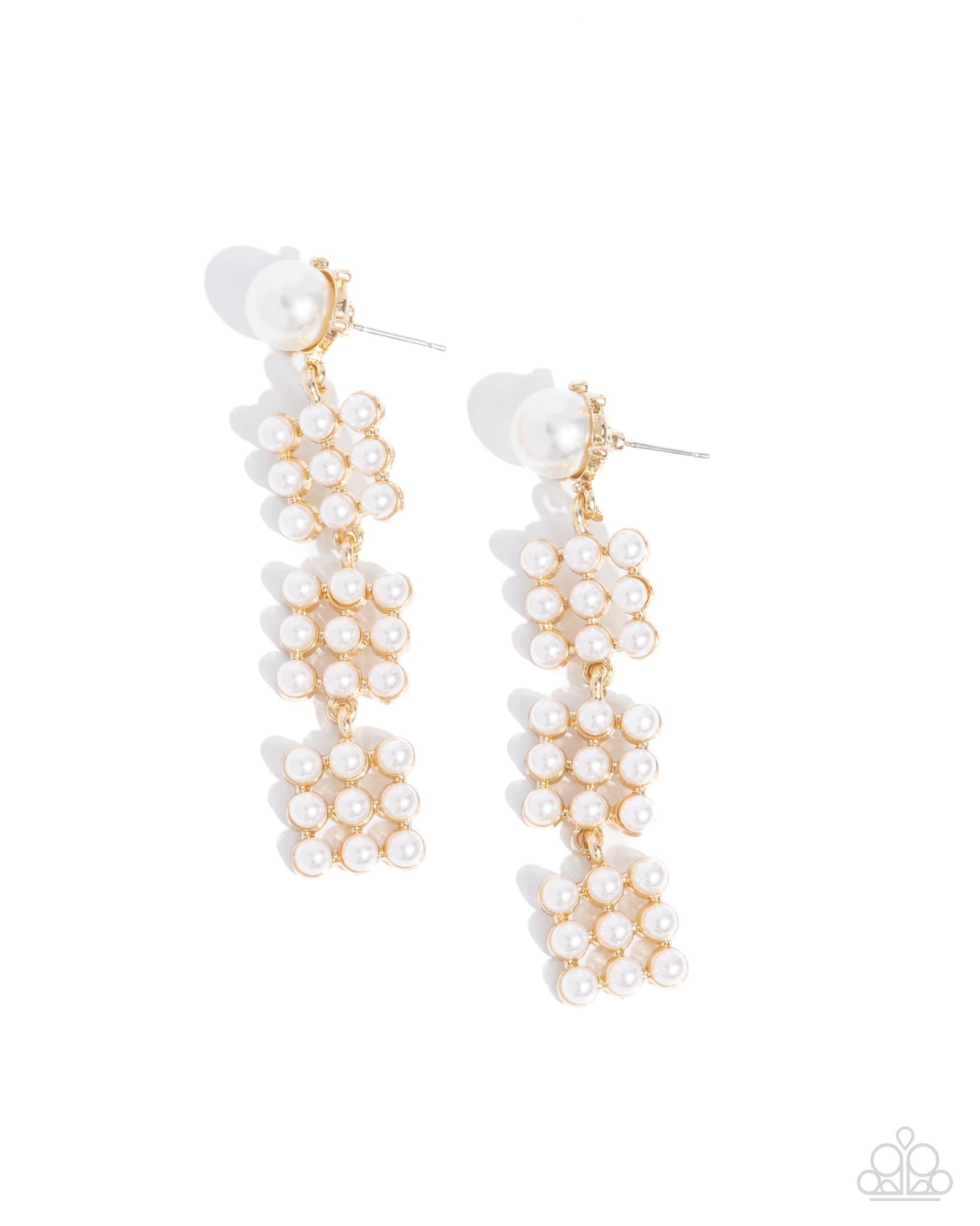 Pearl Pastime - gold - Paparazzi earrings