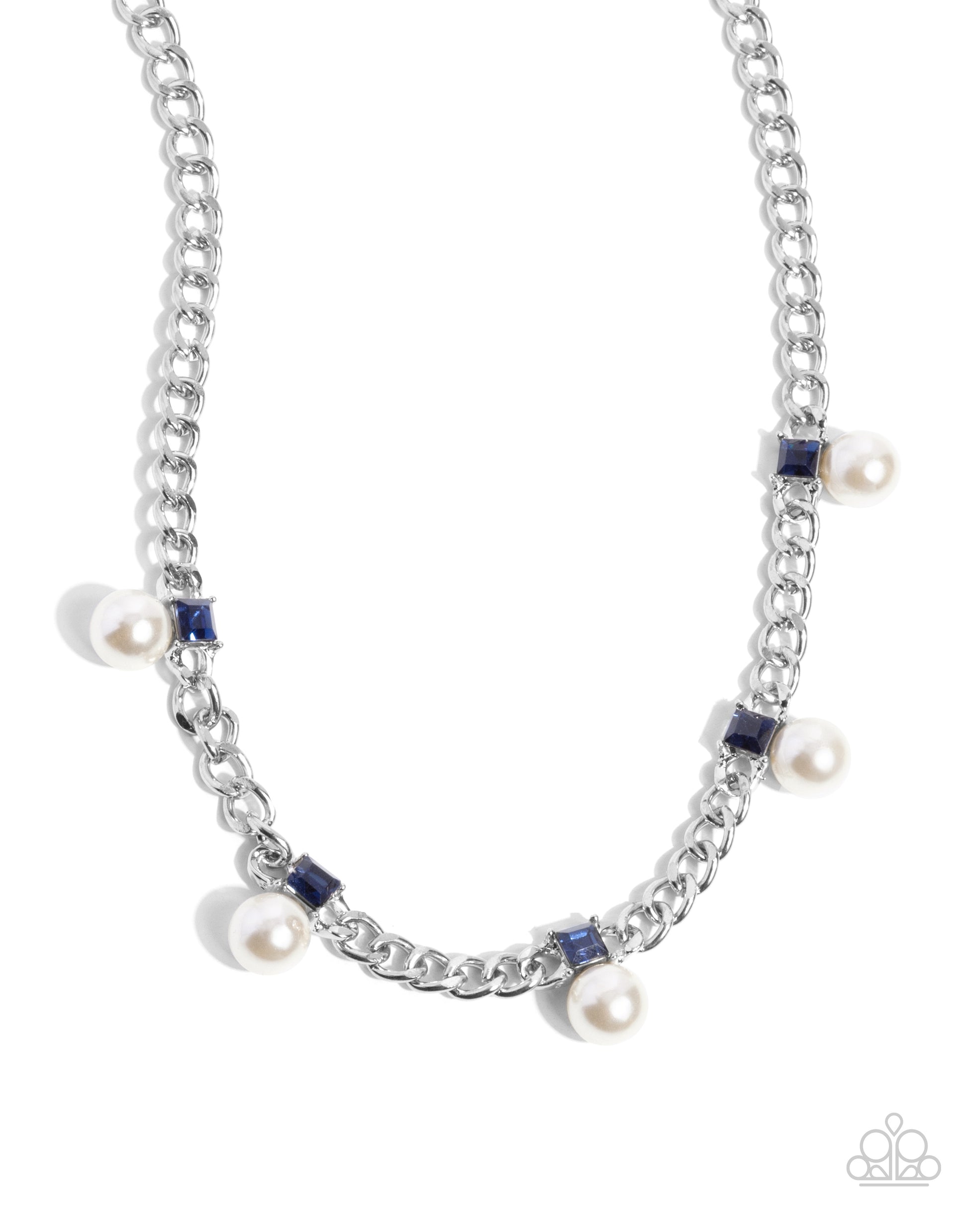 Pearl Pedestal - blue - Paparazzi necklace