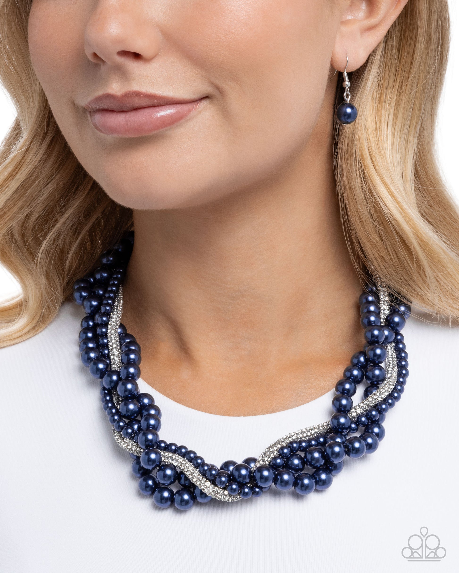 Pearl Pinnacle - blue - Paparazzi necklace