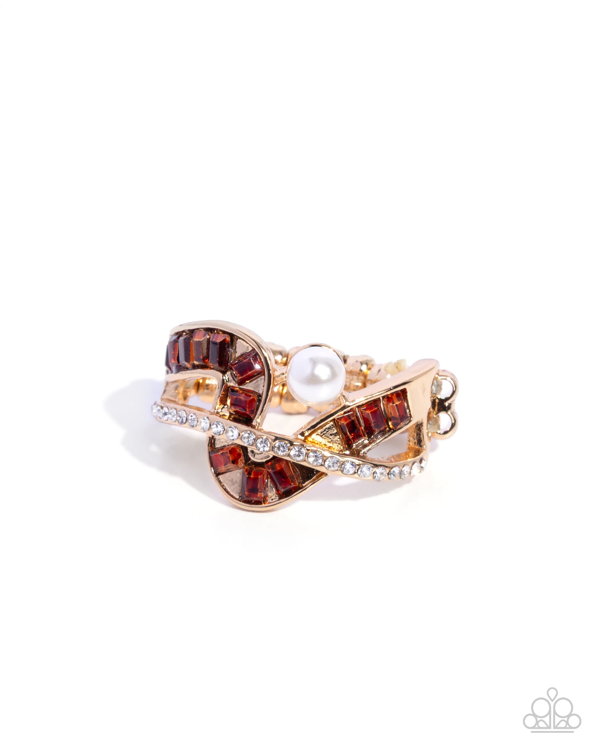 Pearl Polaroid - brown - Paparazzi ring