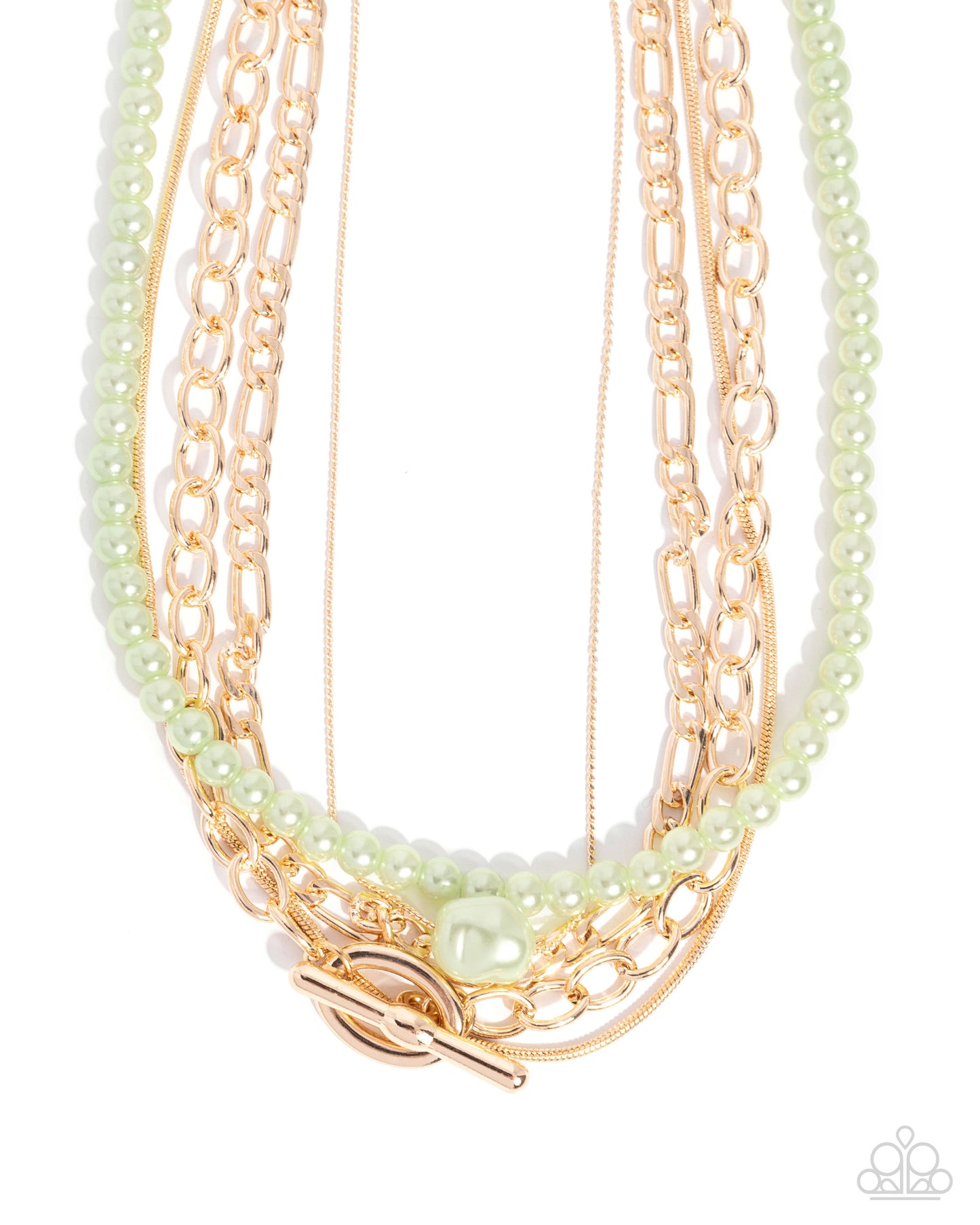 Pearl Posterity - green - Paparazzi necklace