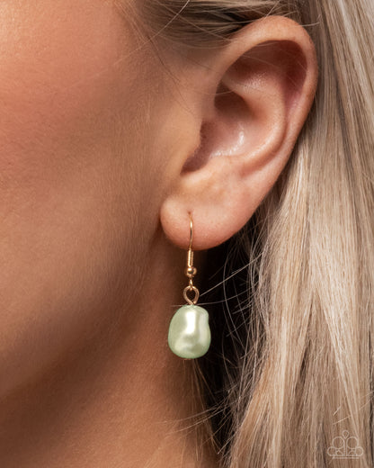 Pearl Posterity - green - Paparazzi necklace