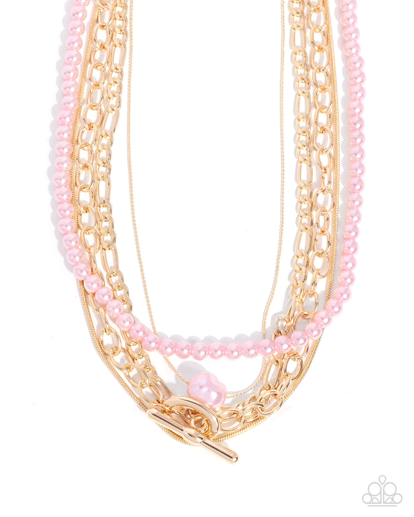 Pearl Posterity - pink - Paparazzi necklace