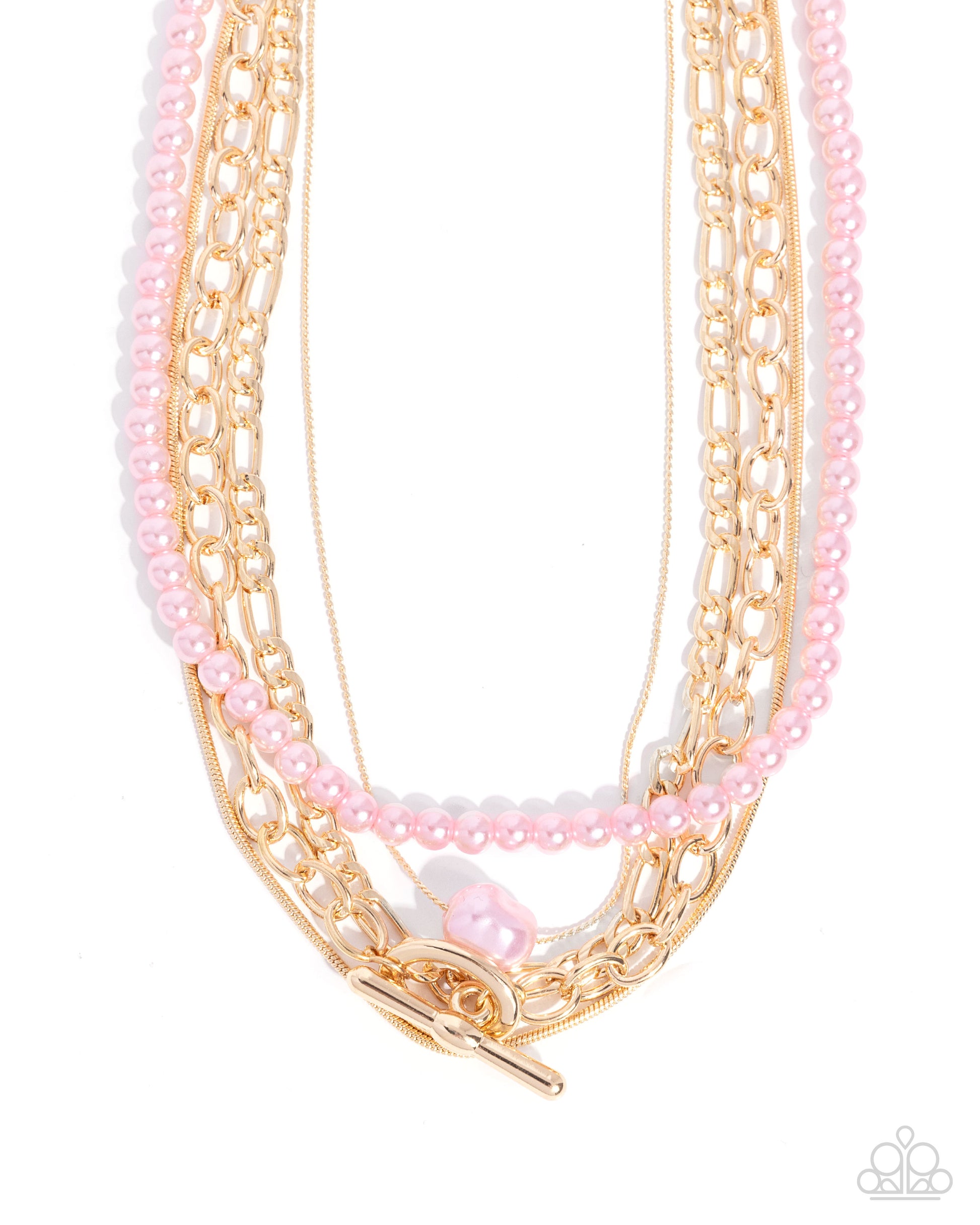 Pearl Posterity - pink - Paparazzi necklace