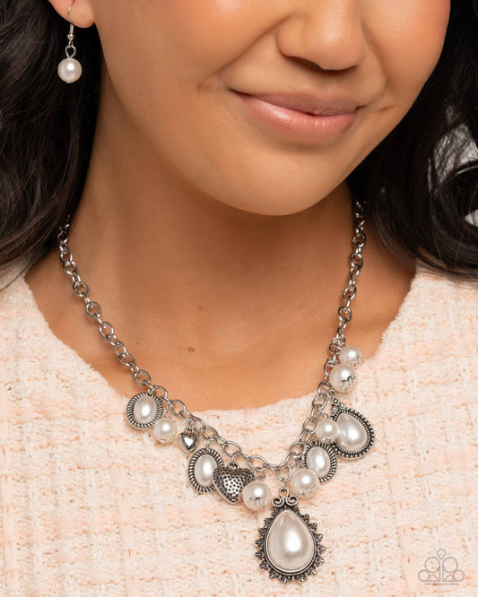 Pearly Prelude - white - Paparazzi necklace