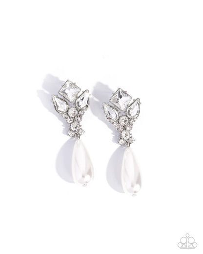 Pearly Promenade - white - Paparazzi earrings