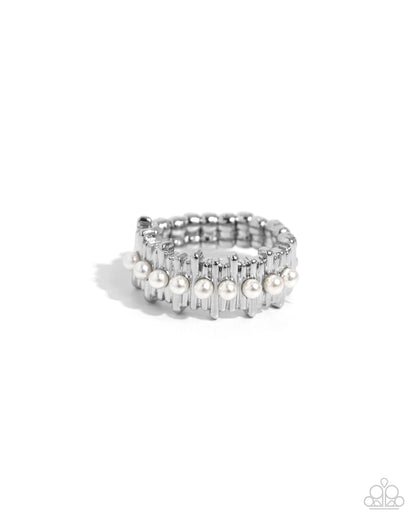 Pearly Provision - white - Paparazzi ring