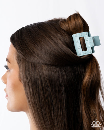 Pearly Push - blue - Paparazzi hair clip