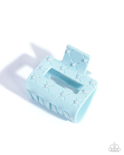 Pearly Push - blue - Paparazzi hair clip