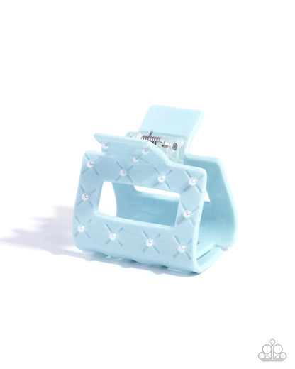 Pearly Push - blue - Paparazzi hair clip