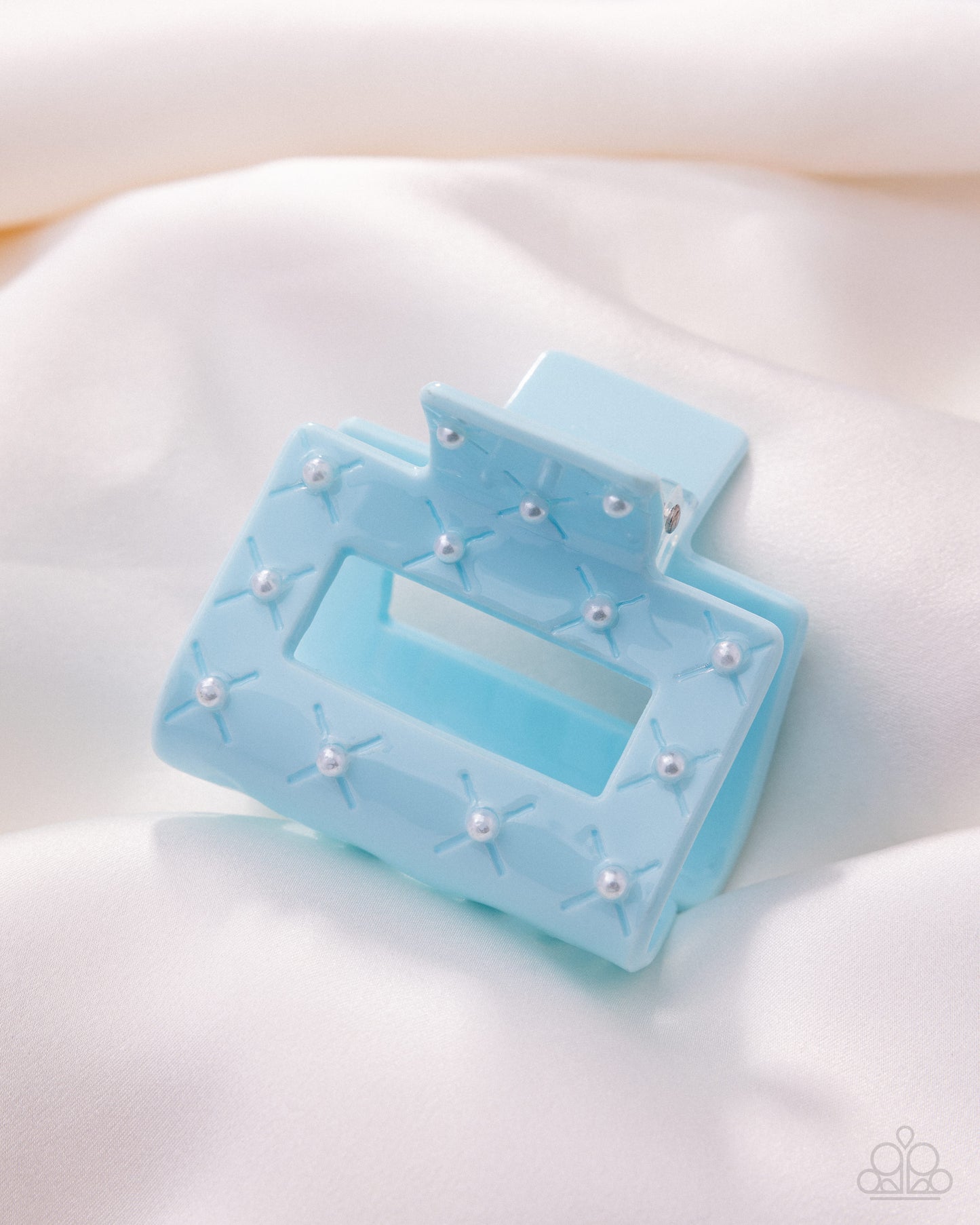 Pearly Push - blue - Paparazzi hair clip