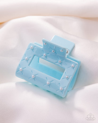Pearly Push - blue - Paparazzi hair clip