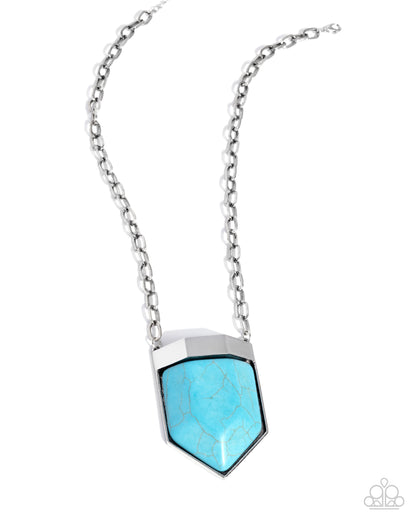 Pendant Passage - blue - Paparazzi necklace