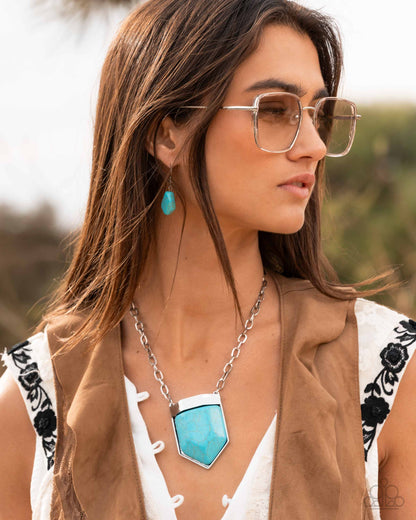 Pendant Passage - blue - Paparazzi necklace