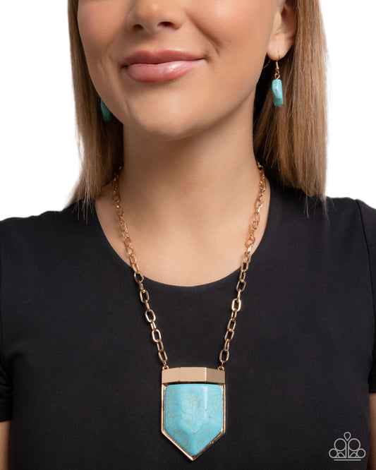 Pendant Passage - gold - Paparazzi necklace