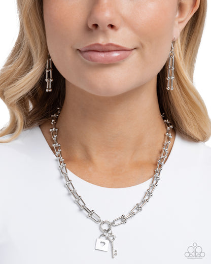 Pep LOCK - silver - Paparazzi necklace