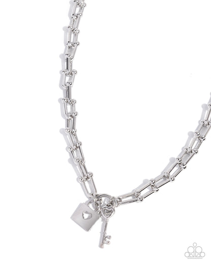 Pep LOCK - silver - Paparazzi necklace