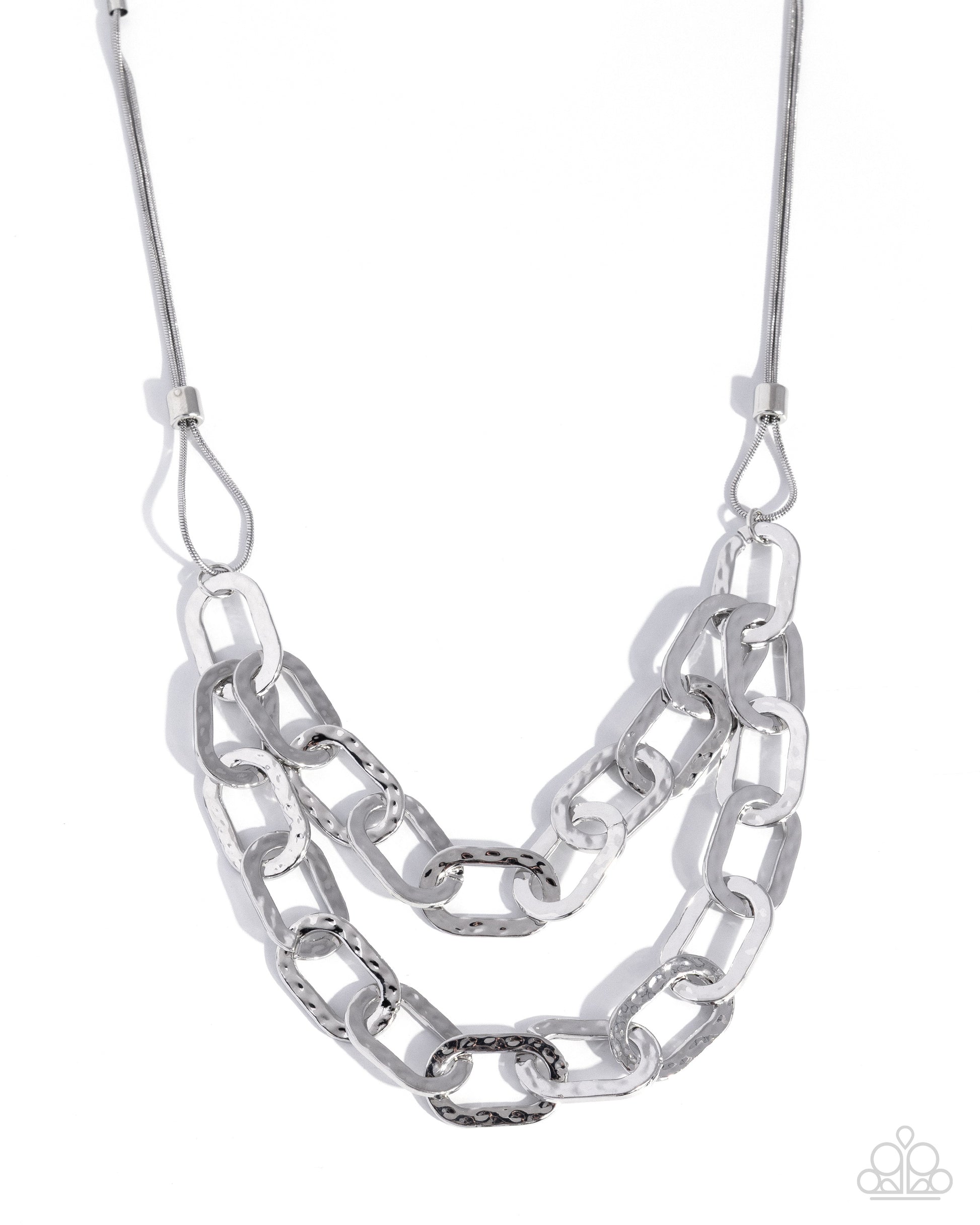 Perceptive Pattern - silver - Paparazzi necklace