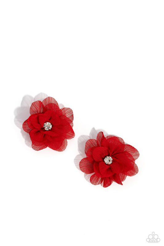 ​Perennial Palace - red - Paparazzi hair clip