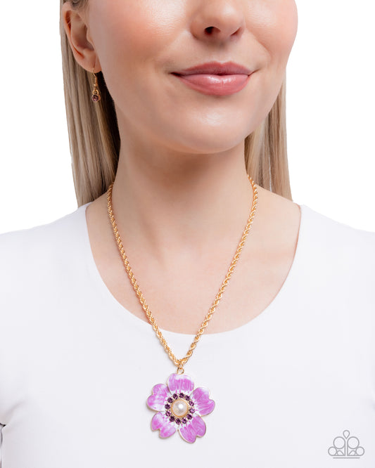 Perennial Pendant - purple - Paparazzi necklace