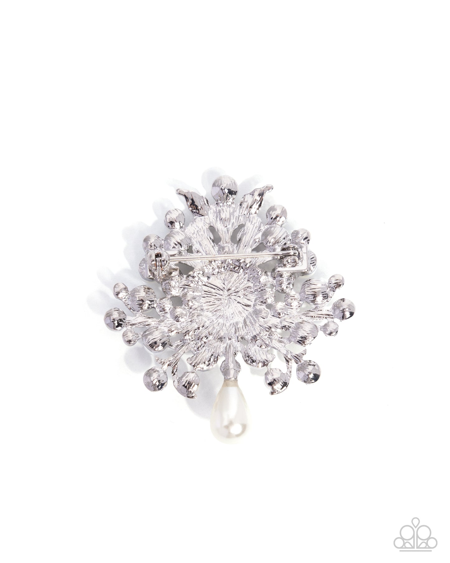 Perennial Polish - white - Paparazzi brooch