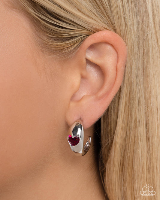 Perfect Point - pink - Paparazzi earrings