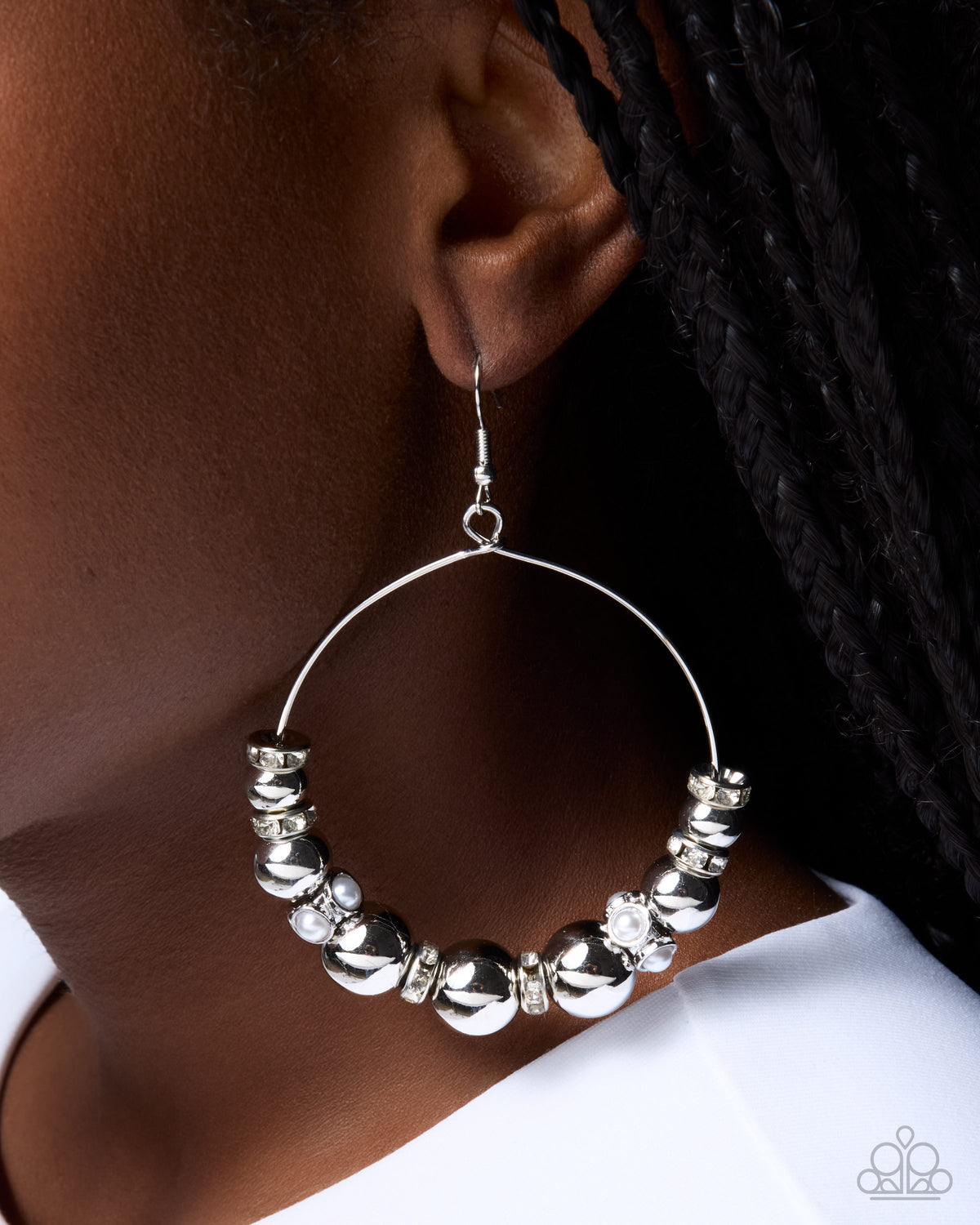 Perfect Promotion - white - Paparazzi earrings