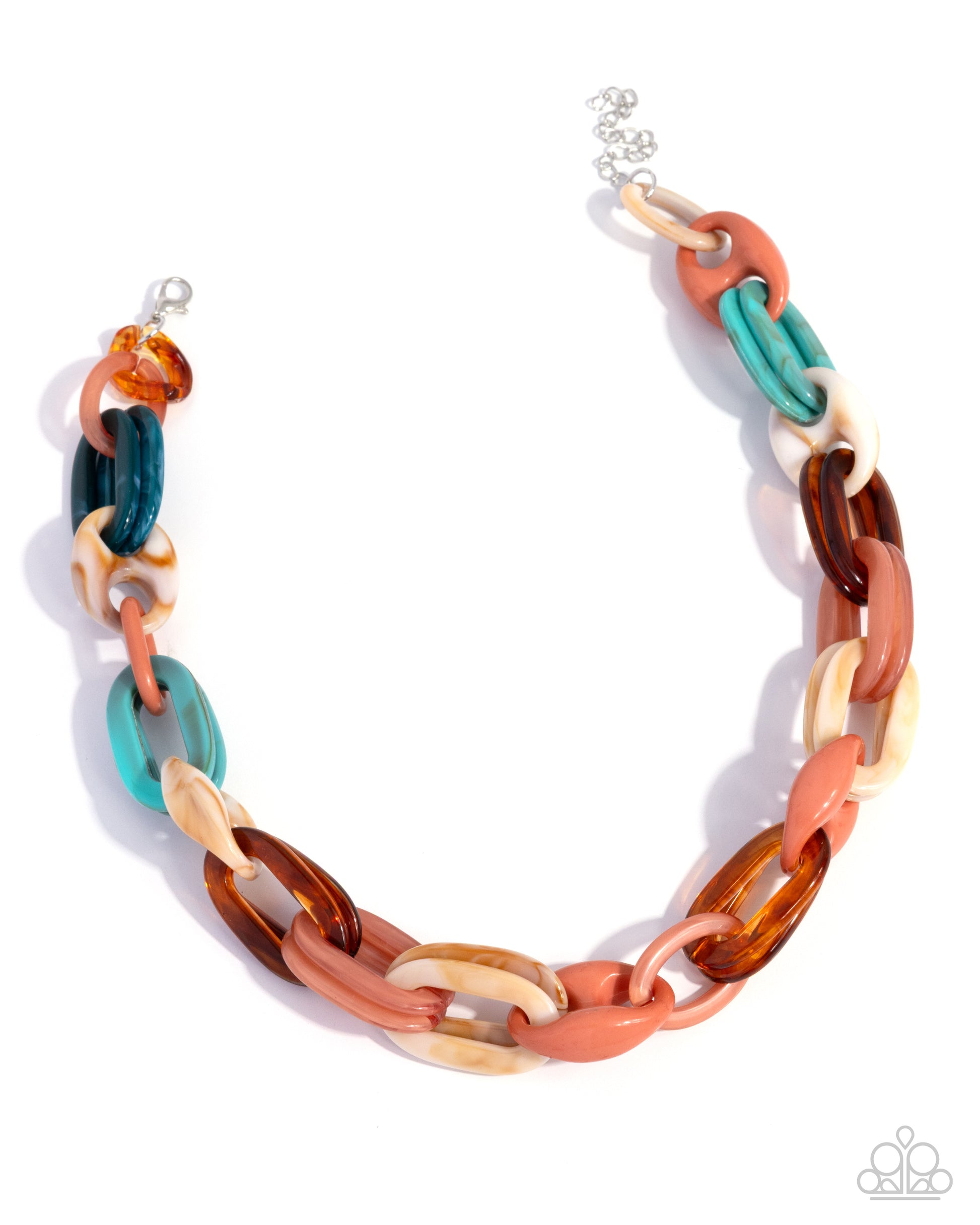 Perfected Color - orange - Paparazzi necklace
