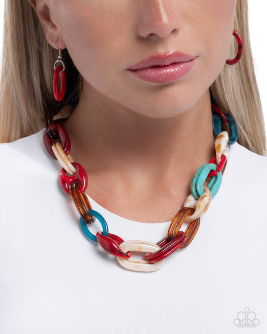 Perfected Color - red - Paparazzi necklace