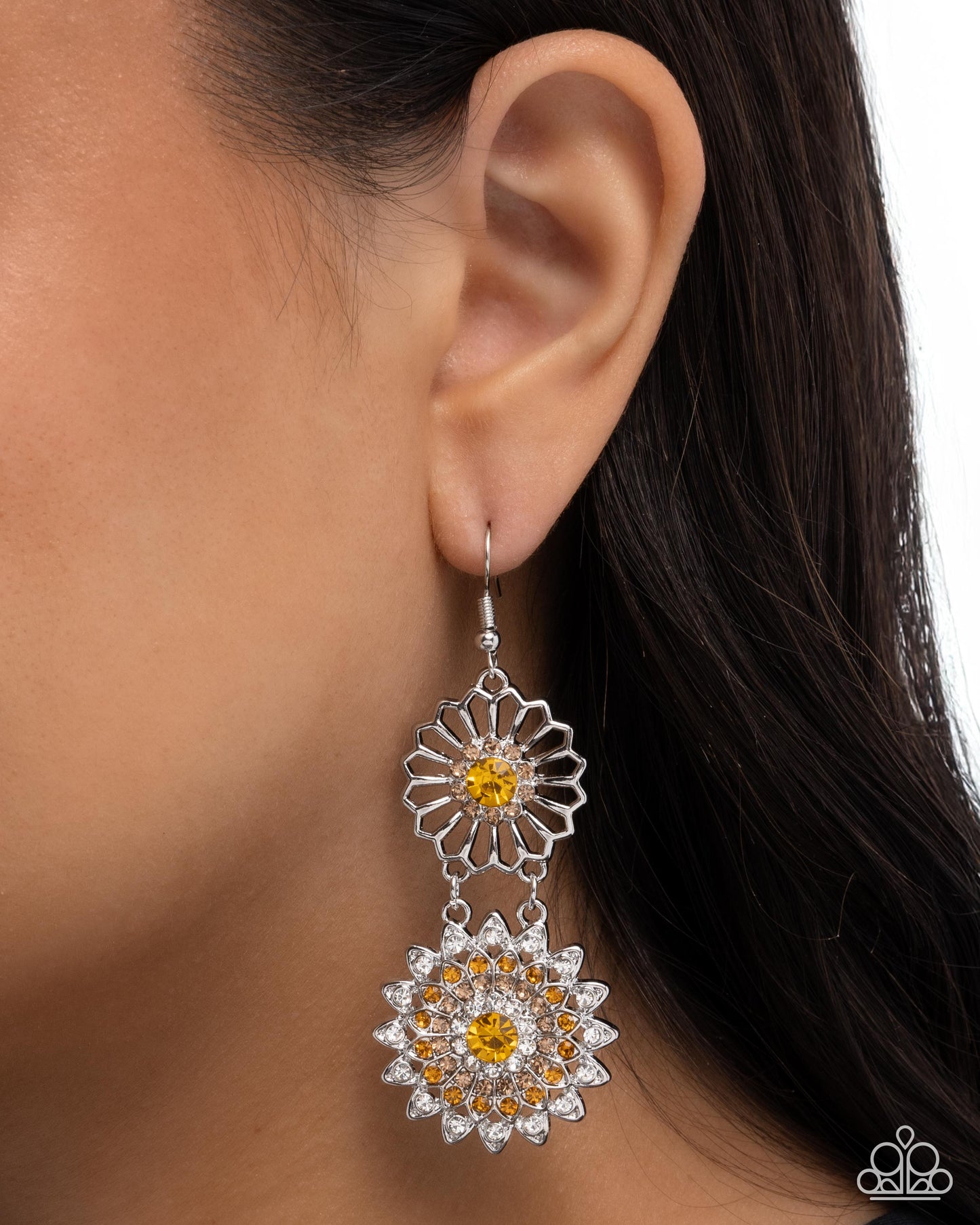 Perfected Shimmer - yellow - Paparazzi earrings