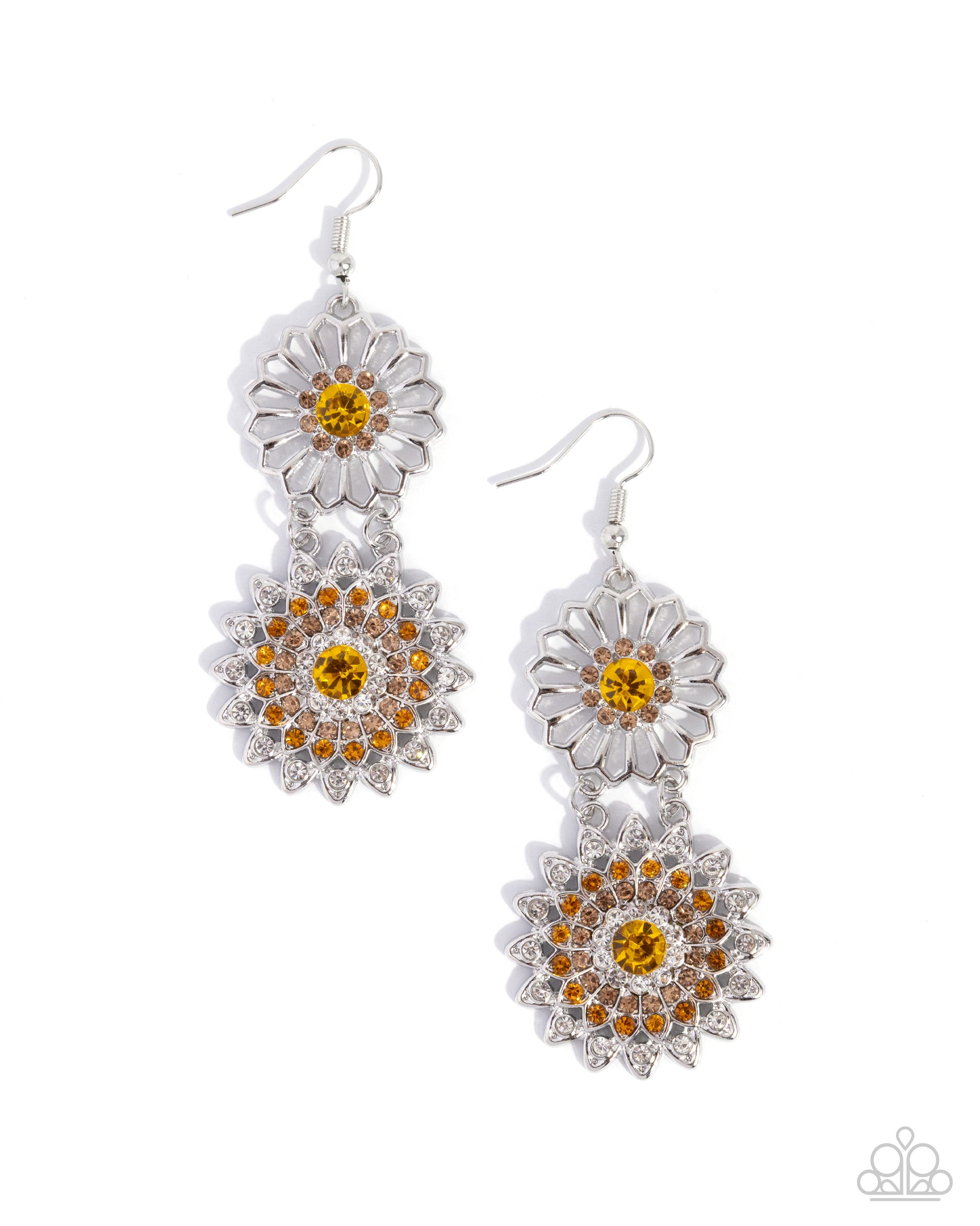Perfected Shimmer - yellow - Paparazzi earrings